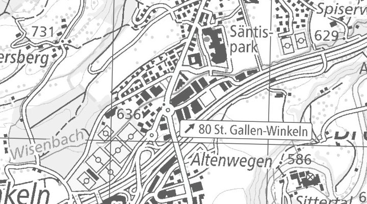 Kartenausschnitt: Gaiserwaldstrasse 3, 9015 St. Gallen