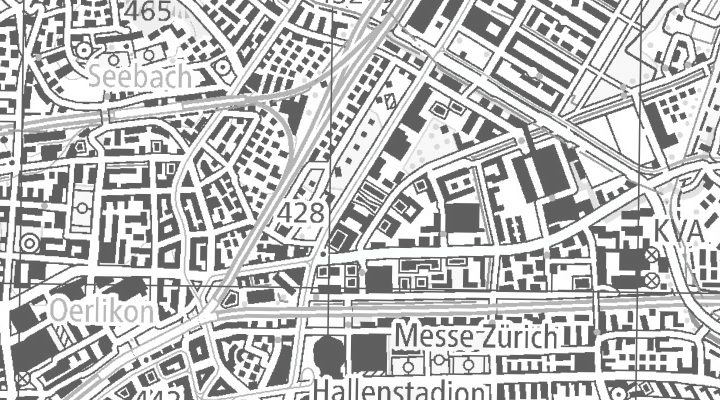 Kartenausschnitt: Thurgauerstrasse 56, 8050 Zürich