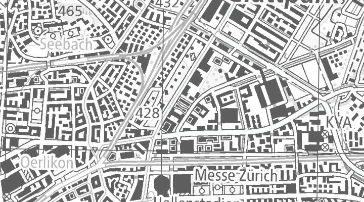 Kartenausschnitt: Thurgauerstrasse 60, 8050 Zürich