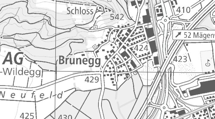 Kartenausschnitt: Hauptstrasse 3, 5505 Brunegg