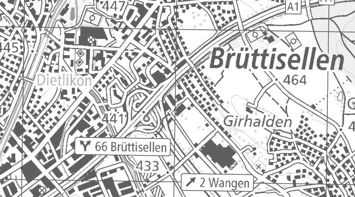 Kartenausschnitt: Ruchstuckstrasse 25, 8306 Wangen-Brüttisellen