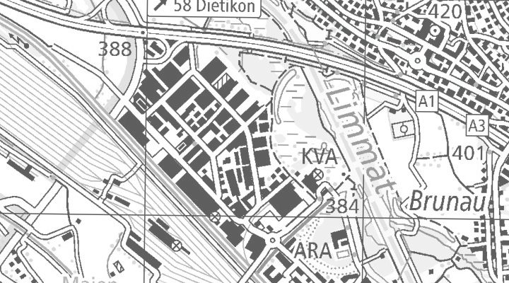 Kartenausschnitt: Lerzenstrasse 10, 8953 Dietikon