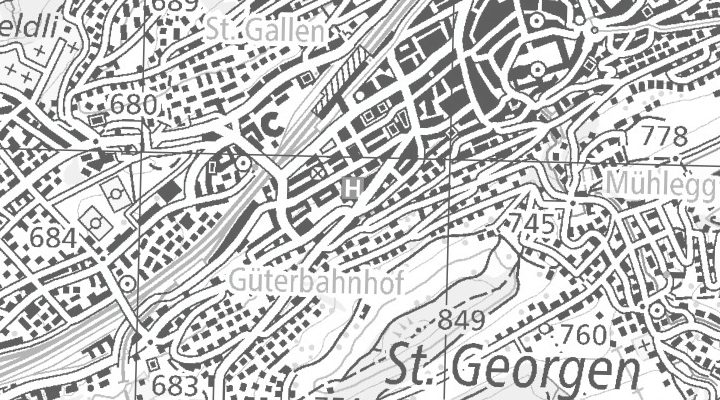 Kartenausschnitt: Teufener Str. 26, 9000 St.Gallen