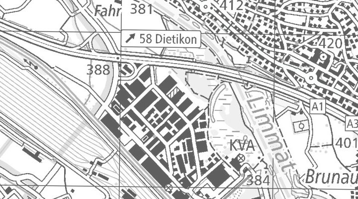 Kartenausschnitt: Lerzenstrasse 20, 8953 Dietikon