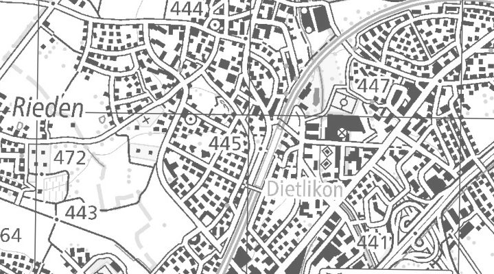 Kartenausschnitt: Dietlikon