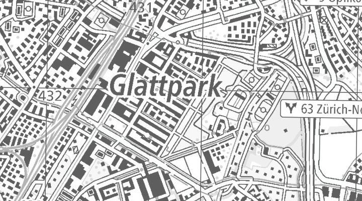 Kartenausschnitt: Glattpark