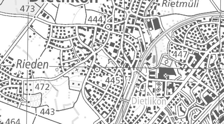 Kartenausschnitt: 8305 Dietlikon
