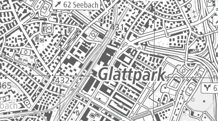 Kartenausschnitt: Thurgauerstrasse 117, 8152 Glattpark (Opfikon)
