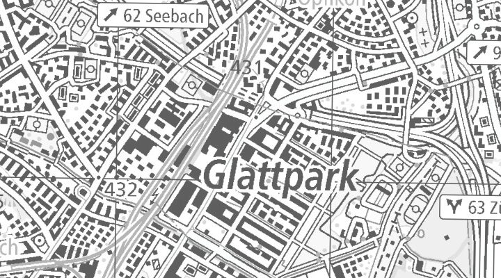 Kartenausschnitt: Thurgauerstrasse 132, 8152 Glattpark (Opfikon)