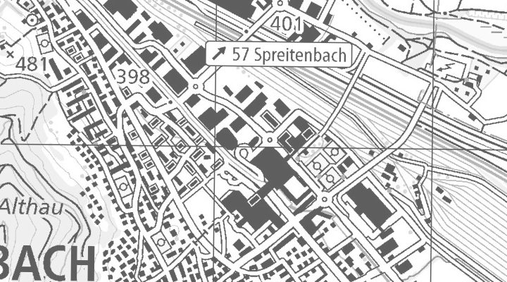 Kartenausschnitt: Türliackerstrasse 9, 8957 AG Spreitenbach
