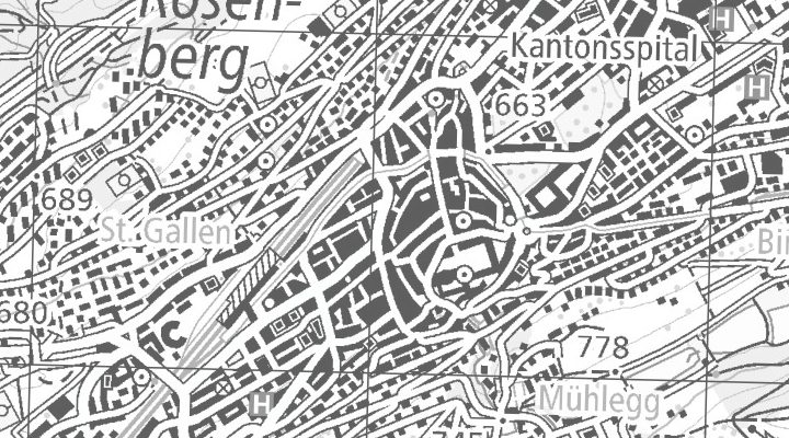 Kartenausschnitt: Neugasse 40, 9000 St.Gallen