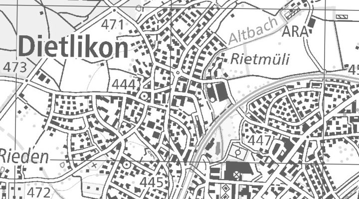 Kartenausschnitt: Bahnhofstrasse 64, 8305 Dietlikon