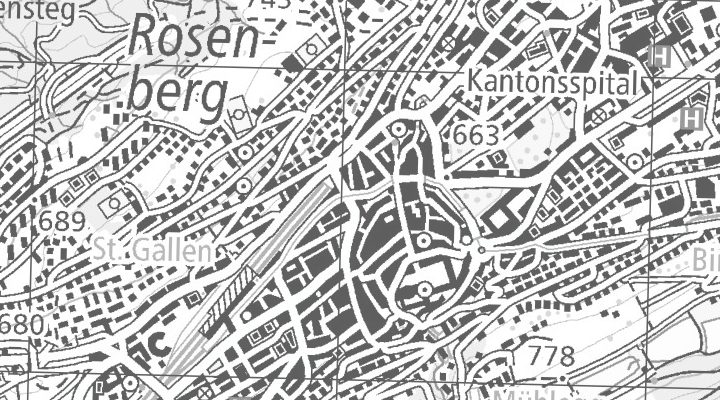 Kartenausschnitt: Marktplatz 25, 9000 St.Gallen