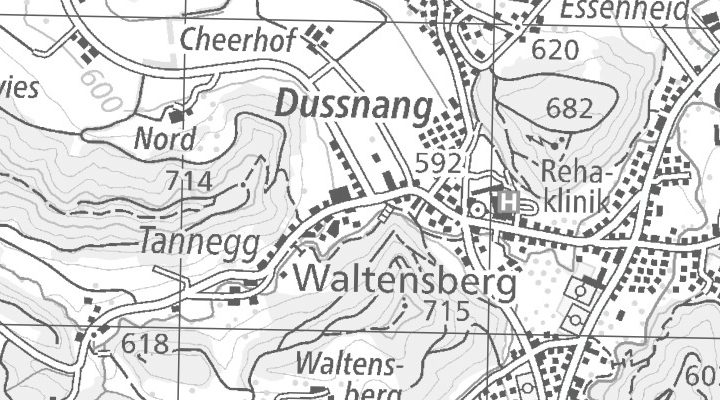 Kartenausschnitt: 8374 Dussnang