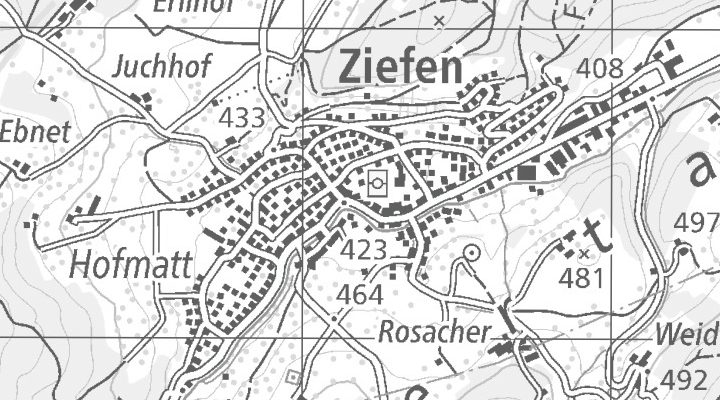Kartenausschnitt: 4417 ziefen