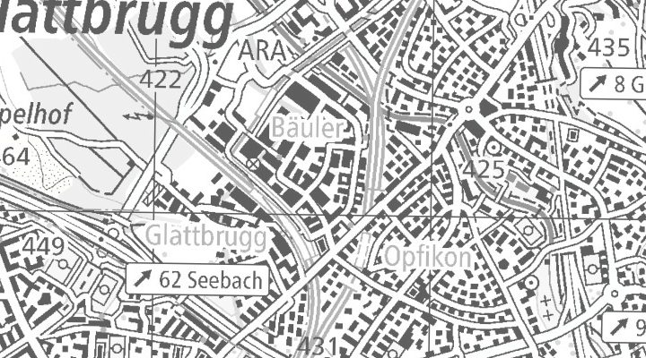 Kartenausschnitt: Feldeggstrasse 5, 8152 Glattbrugg