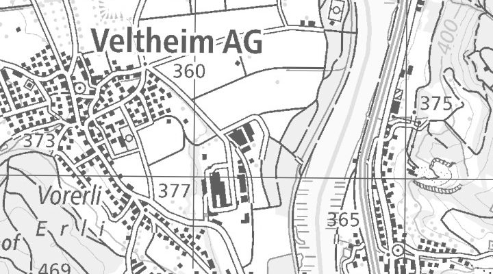 Kartenausschnitt: Werdstrasse 10, 5106 Veltheim AG