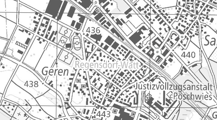 Kartenausschnitt: 8105 REGENSDORF