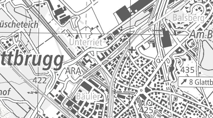 Kartenausschnitt: Flughofstrasse 37, 8152 Glattbrugg