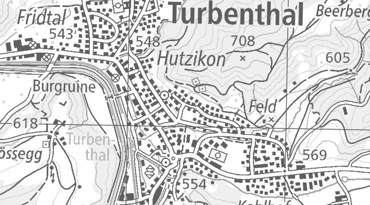 Kartenausschnitt: 8488 Turbenthal