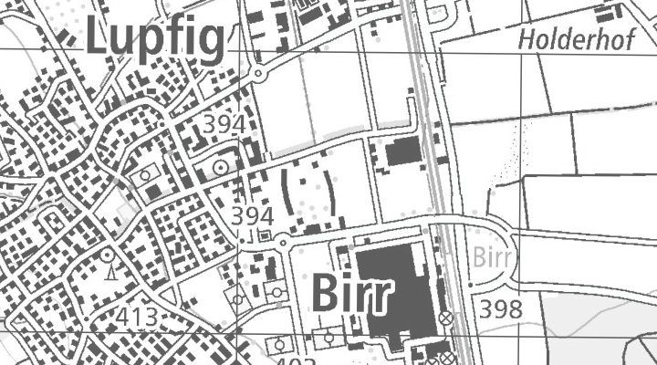 Kartenausschnitt: Wyde 13, 5242 Birr