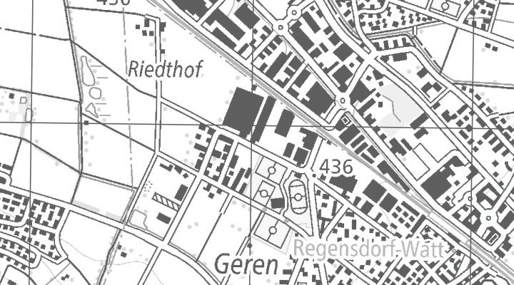 Kartenausschnitt: Riedthofstrasse 212, 8105 Regensdorf