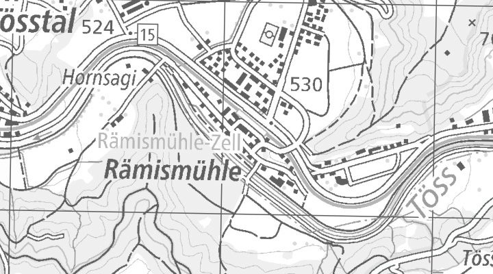 Kartenausschnitt: Mühlestrasse 8, 8487 Rämismühle