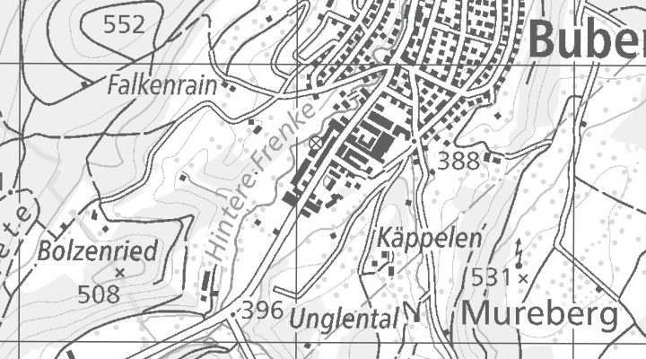 Kartenausschnitt: Hauptstrasse 171, 4416 Bubendorf