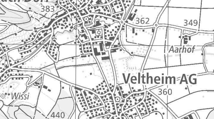 Kartenausschnitt: Veltheimerstrasse 12, 5107 Schinznach Dorf