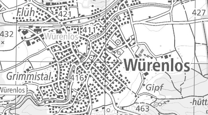 Kartenausschnitt: Schulstrasse 30, 5436 Würenlos