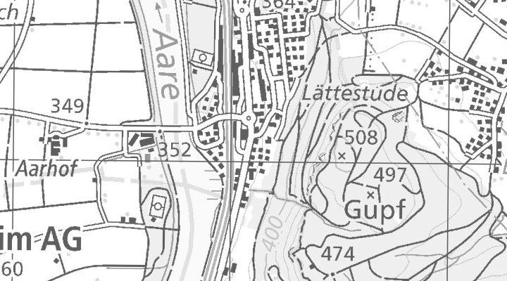 Kartenausschnitt: Aarauerstrasse 45, 5116 Schinznach Bad