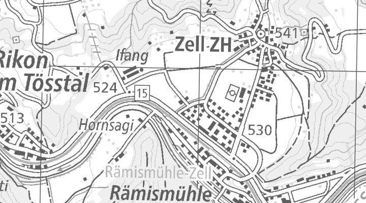 Kartenausschnitt: Unter-Rüti 3, 8487 Zell ZH