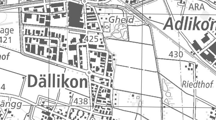 Kartenausschnitt: Langwiesenstrasse 7, 8108 Dällikon
