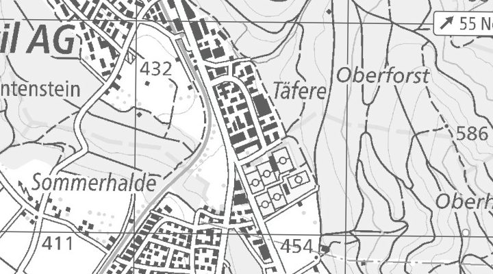 Kartenausschnitt: Täfernstrasse 28, 5405 Dättwil AG