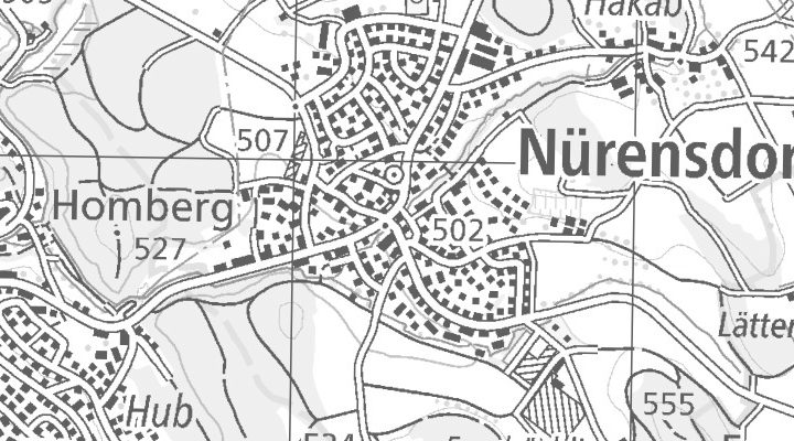 Kartenausschnitt: Lindauerstrasse, Nürensdorf, 8309 Nürensdorf