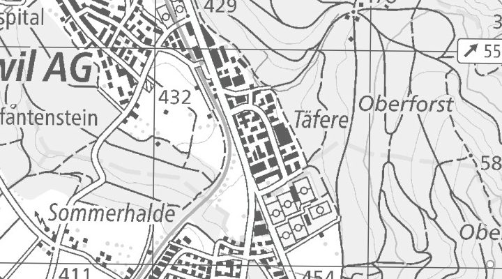 Kartenausschnitt: Täfernstrasse 14a, 5405 Baden