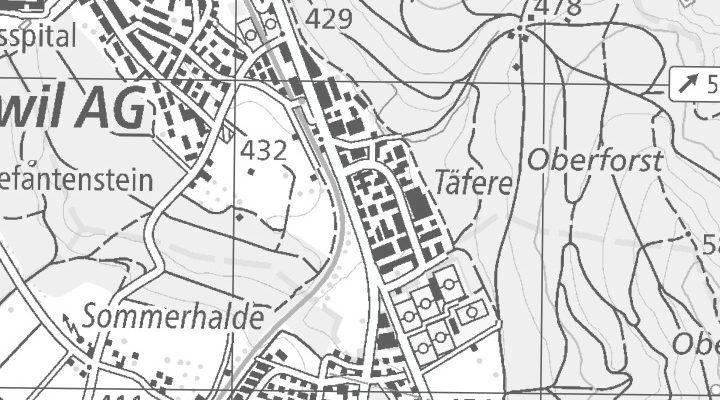 Kartenausschnitt: Täfernstrasse 16a, 5405 Dättwil AG