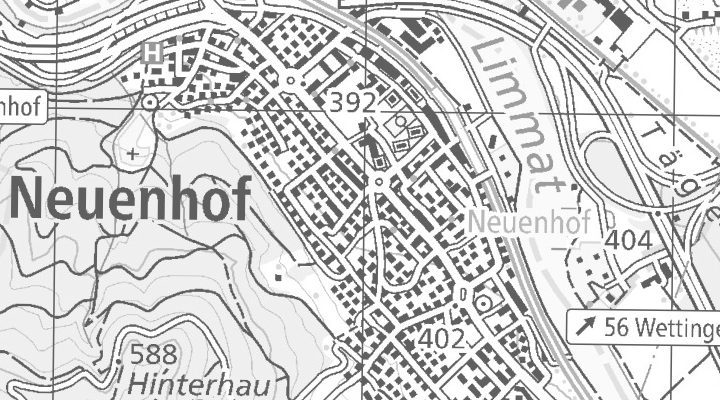 Kartenausschnitt: Industriestrasse 7, 5432 Neuenhof