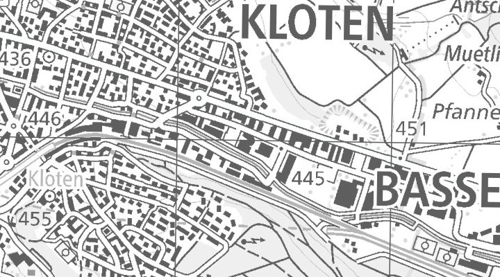 Kartenausschnitt: Steinackerstrasse 20, 8302 Kloten