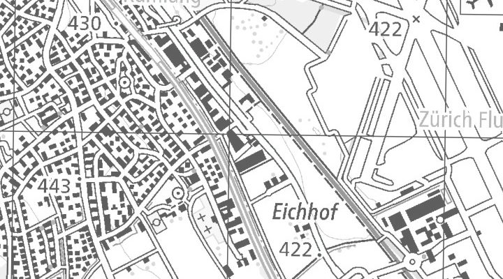 Kartenausschnitt: Hofwisenstrasse 52, 8153 Rümlang