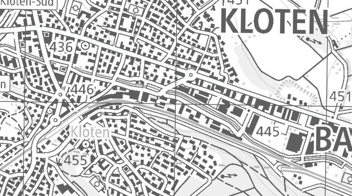 Kartenausschnitt: Oberfeldstrasse 12A, 8302 Kloten