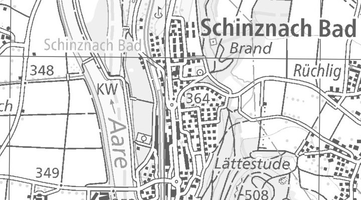 Kartenausschnitt: Badstrasse 55, 5116 Schinznach Bad