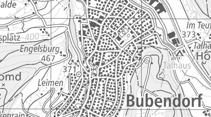 Kartenausschnitt: 4416 Bubendorf