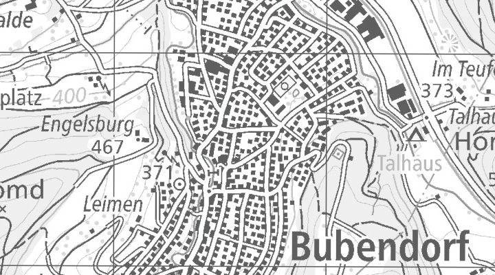 Kartenausschnitt: 4416 Bubendorf