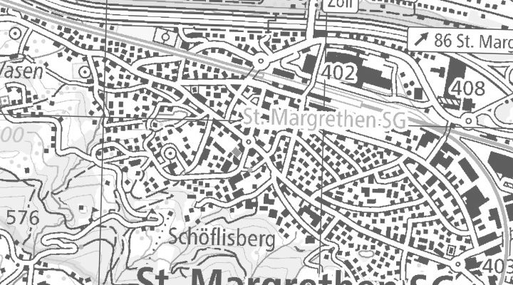 Kartenausschnitt: 9430 ST. MARGRETHEN