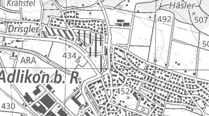 Kartenausschnitt: 8106 Regensdorf