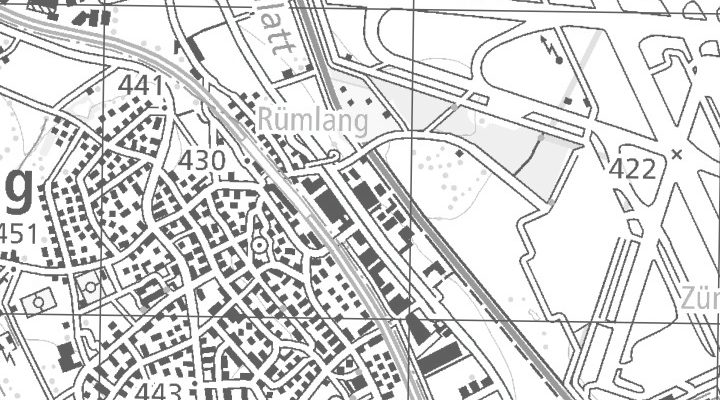 Kartenausschnitt: Flughofstrasse 45, 8153 Rümlang
