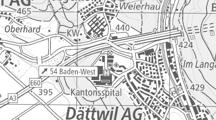 Kartenausschnitt: 5404 Baden