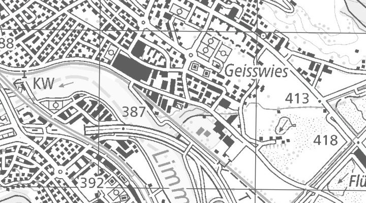 Kartenausschnitt: Tägerhardstrasse 118, 5430 Wettingen
