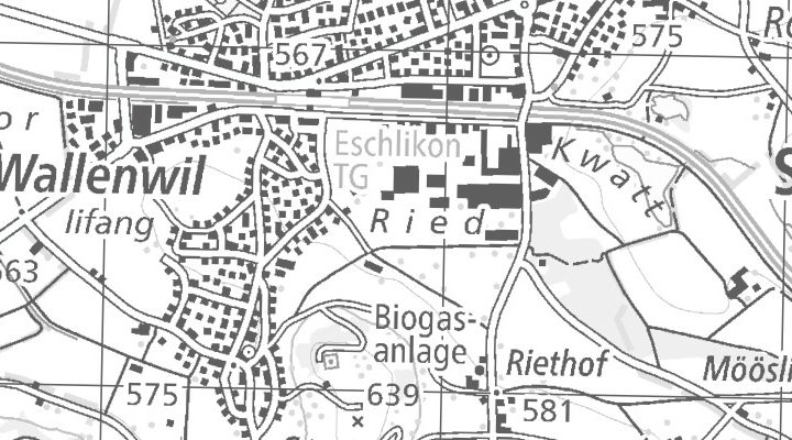 Kartenausschnitt: Fabrikstrasse 10, 8360 Eschlikon TG